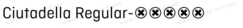 Ciutadella Regular字体转换